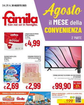 Volantino Famila - 21/8/2023 - 30/8/2023.