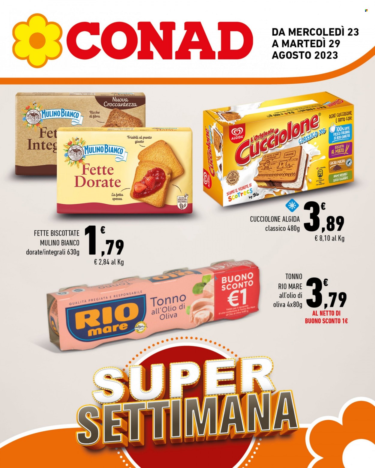 Volantino Conad - 23/8/2023 - 29/8/2023. Pagina 1