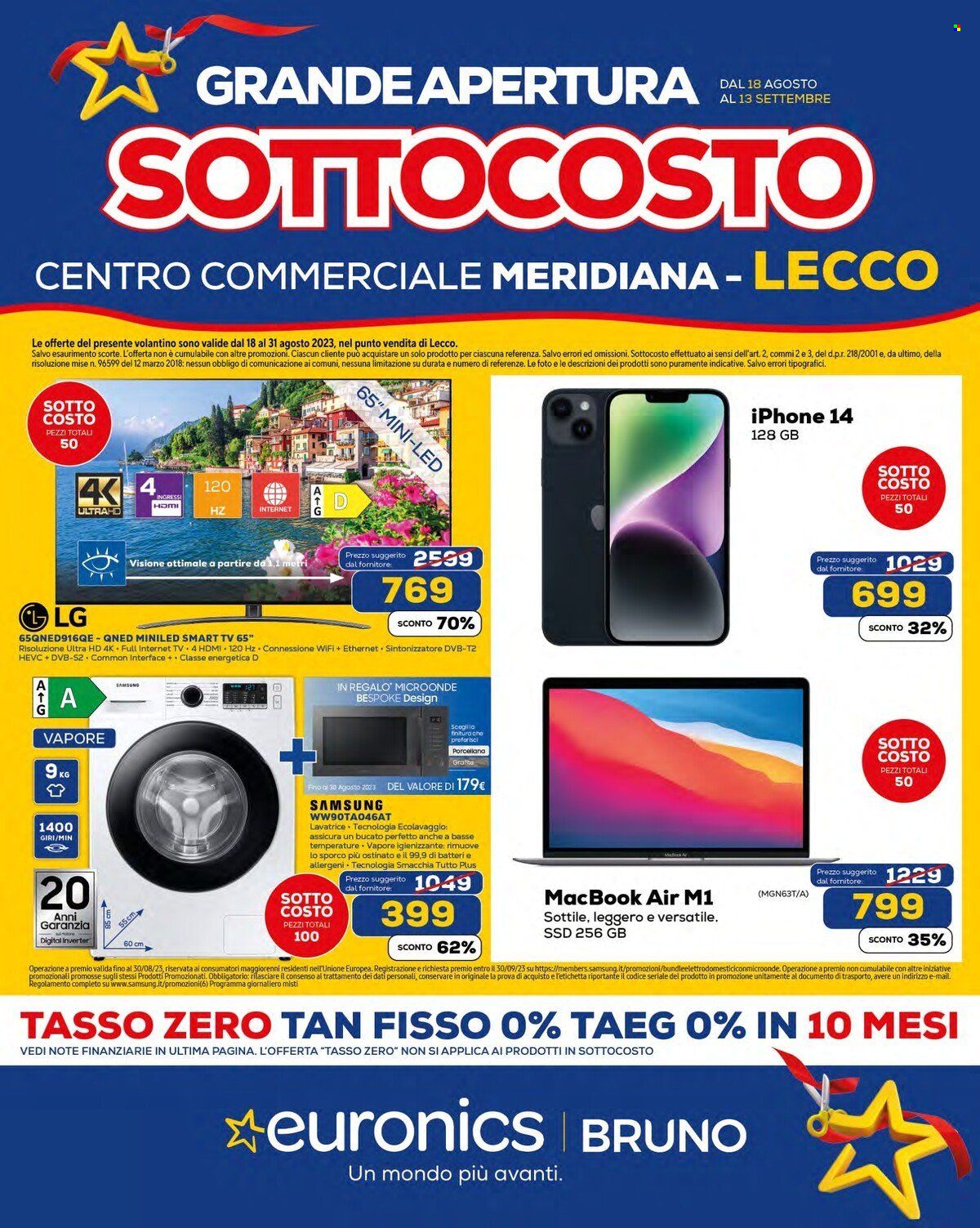 Volantino Euronics - 18/8/2023 - 31/8/2023. Pagina 1