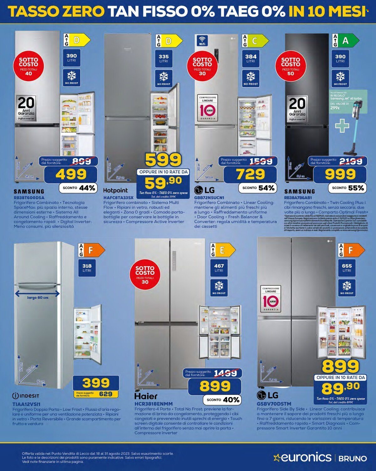 Volantino Euronics - 18/8/2023 - 31/8/2023. Pagina 9