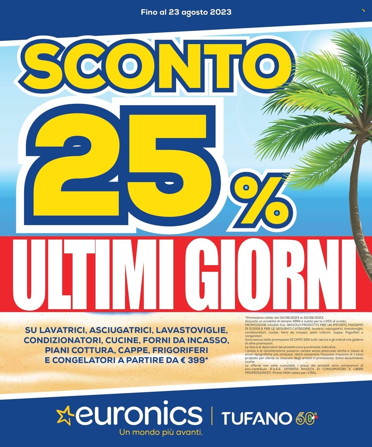 Volantino Euronics - 4/8/2023 - 23/8/2023. Pagina 1