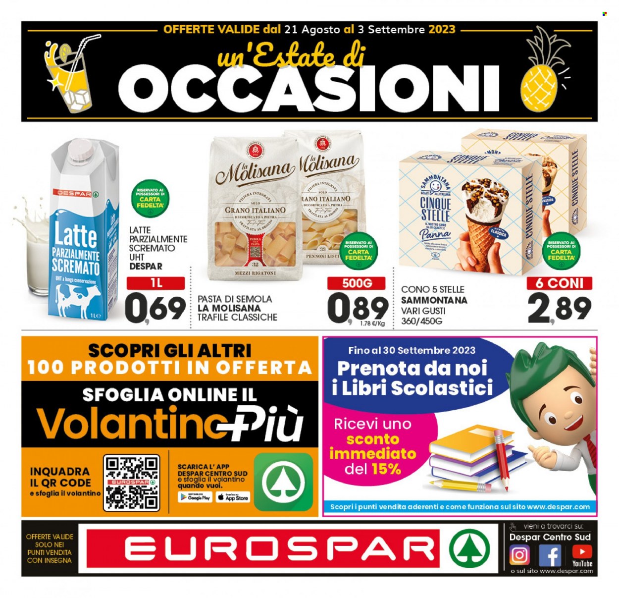 Volantino Eurospar - 21/8/2023 - 3/9/2023. Pagina 1