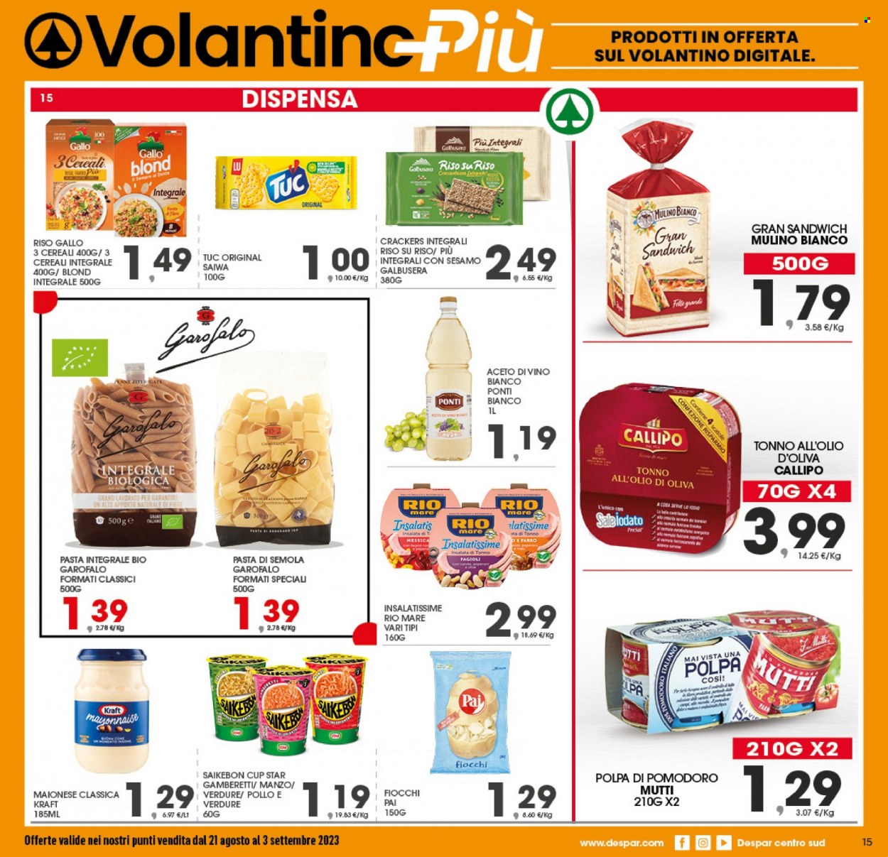 Volantino Eurospar - 21/8/2023 - 3/9/2023. Pagina 15