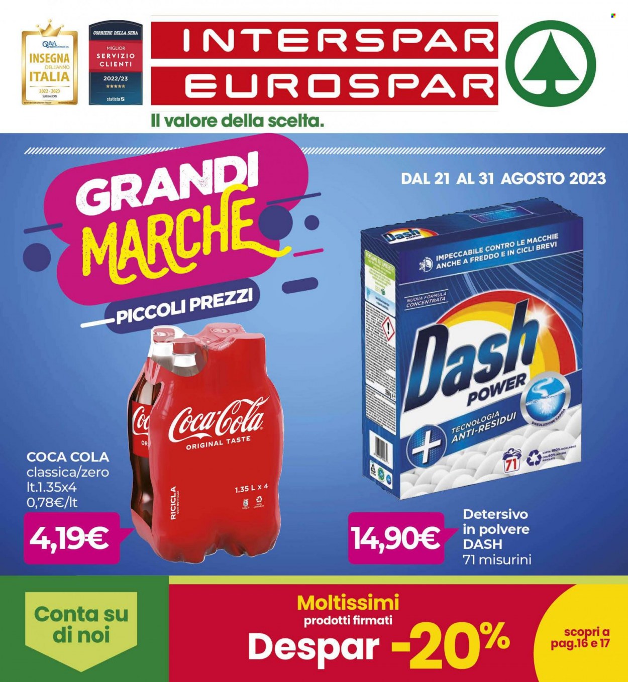 Volantino Interspar - 21/8/2023 - 31/8/2023. Pagina 1