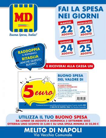 Volantino MD Discount - 22/8/2023 - 3/9/2023.