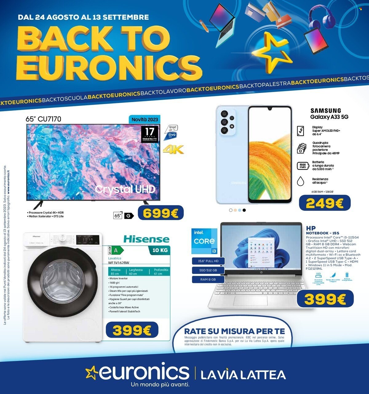 Volantino Euronics - 24/8/2023 - 13/9/2023. Pagina 1