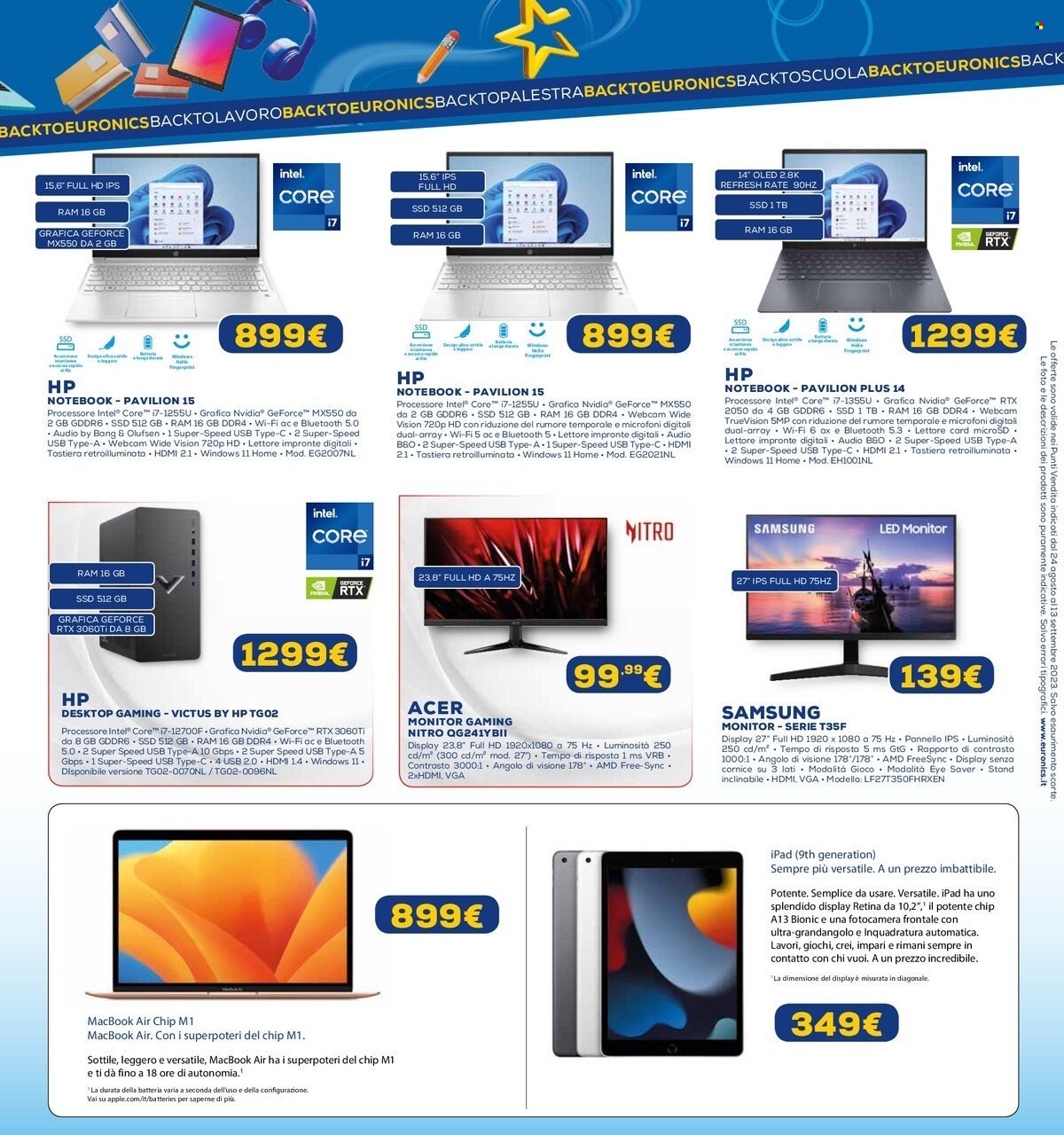 Volantino Euronics - 24/8/2023 - 13/9/2023. Pagina 9