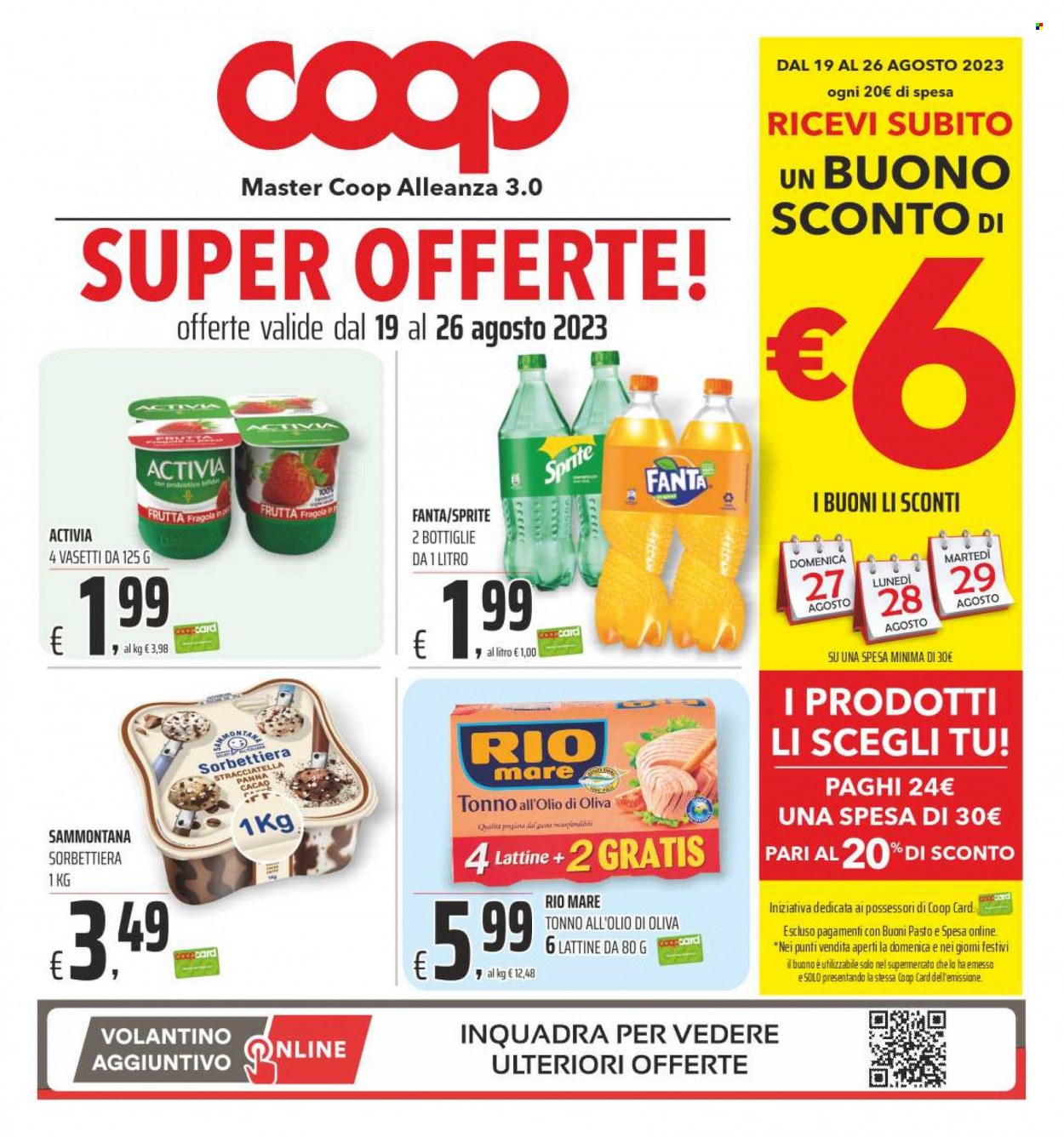 Leták Coop - 19.8.2023 - 26.8.2023. Strana 1