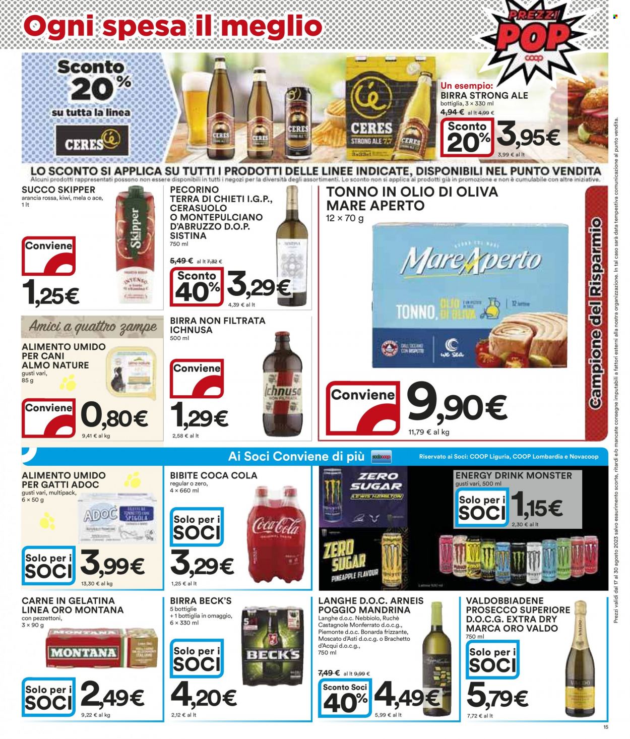 Leták Coop - 17.8.2023 - 30.8.2023. Strana 15