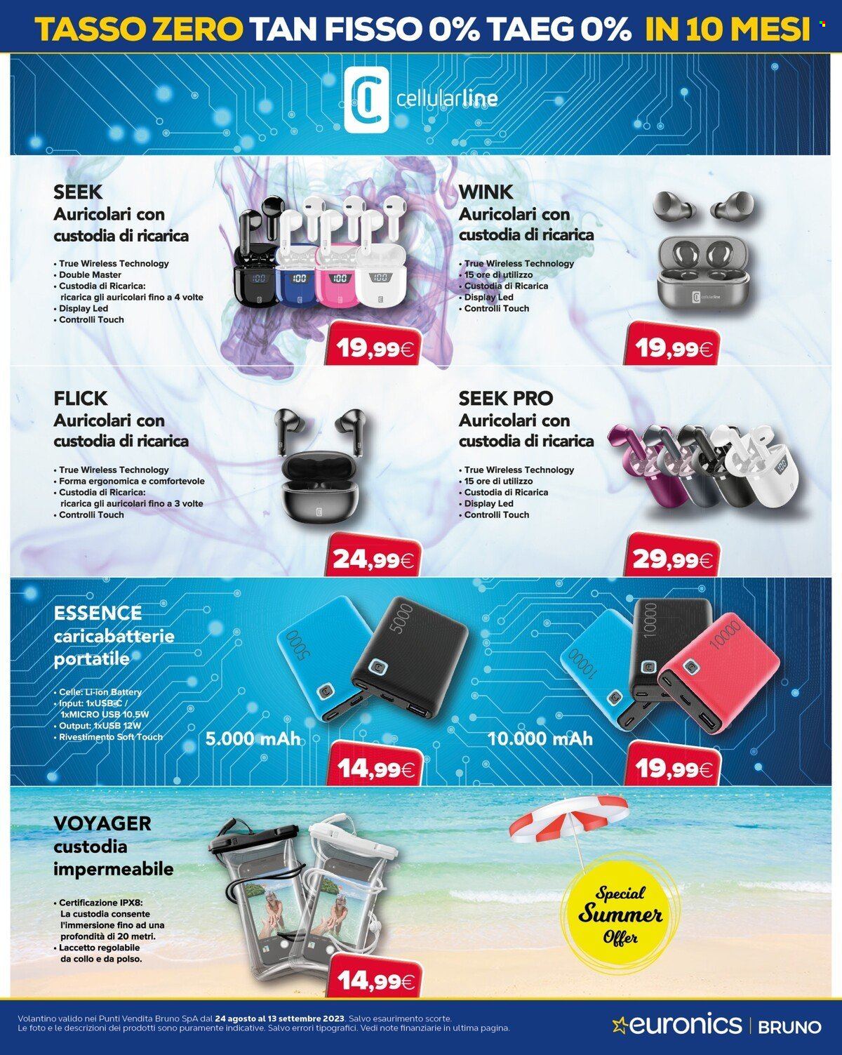Volantino Euronics - 24/8/2023 - 13/9/2023. Pagina 9