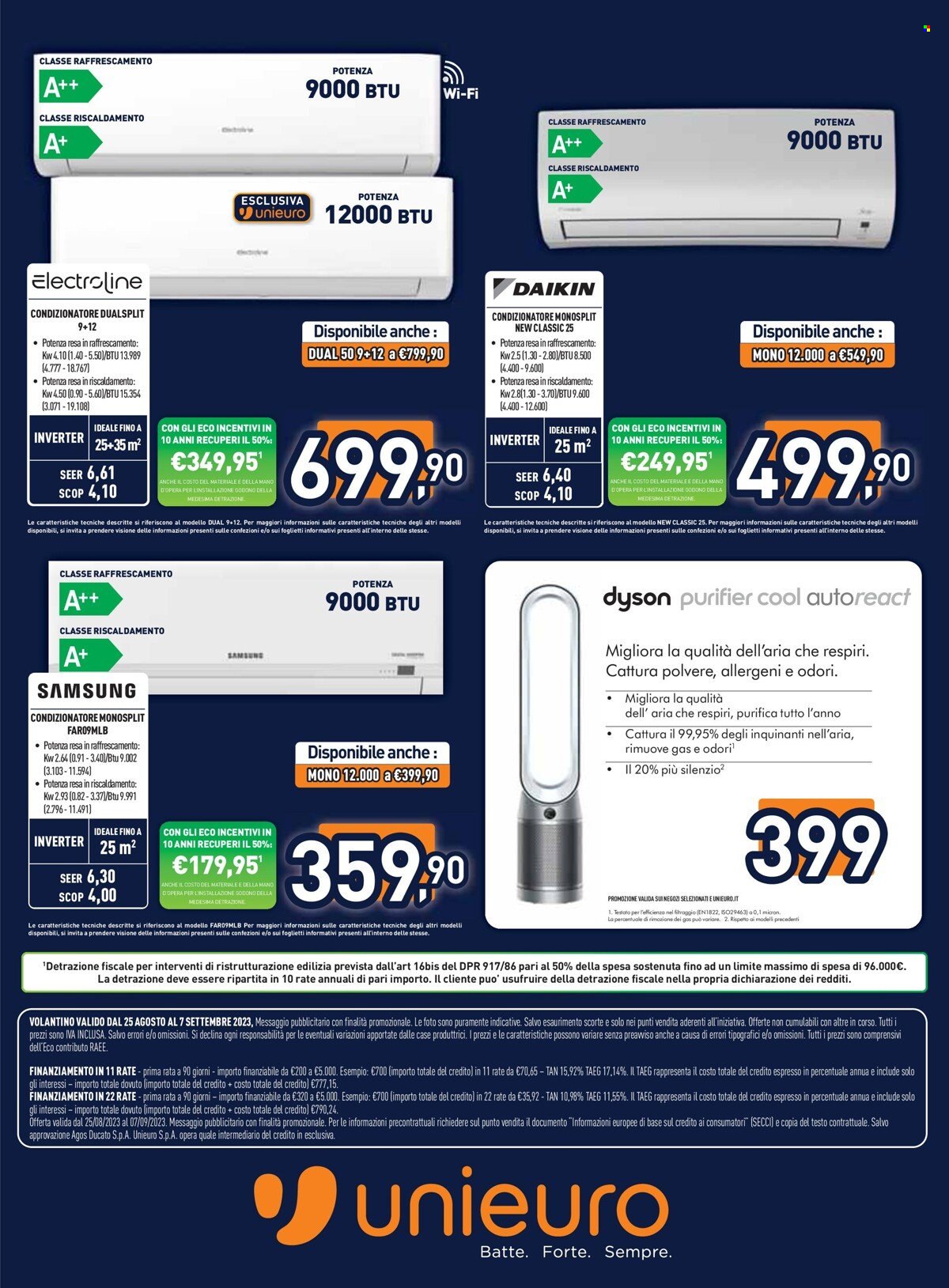 Volantino Unieuro - 25/8/2023 - 7/9/2023. Pagina 22