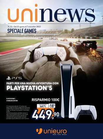 Volantino Unieuro - 25/8/2023 - 7/9/2023.