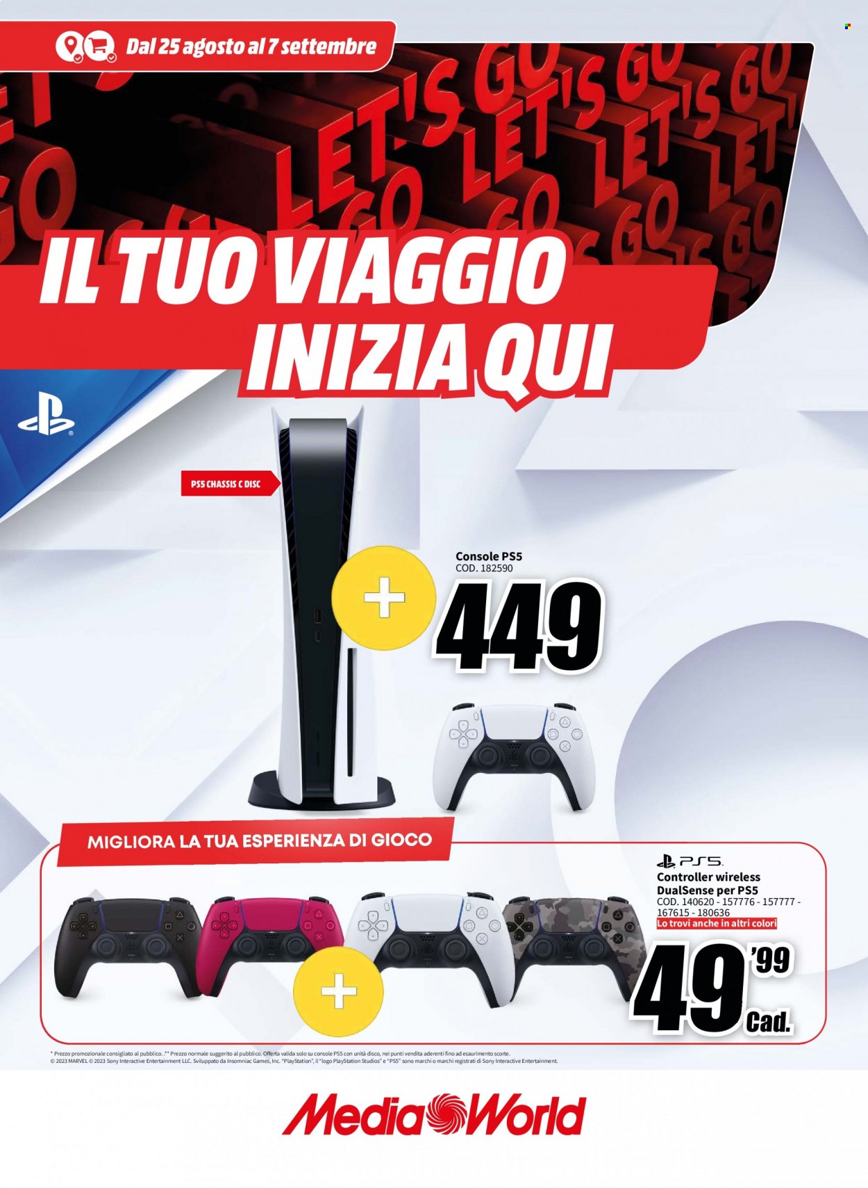 Volantino MediaWorld - 25/8/2023 - 7/9/2023. Pagina 1
