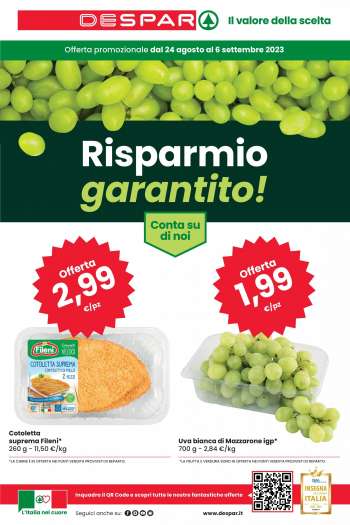 Volantino Despar - 24/8/2023 - 6/9/2023.