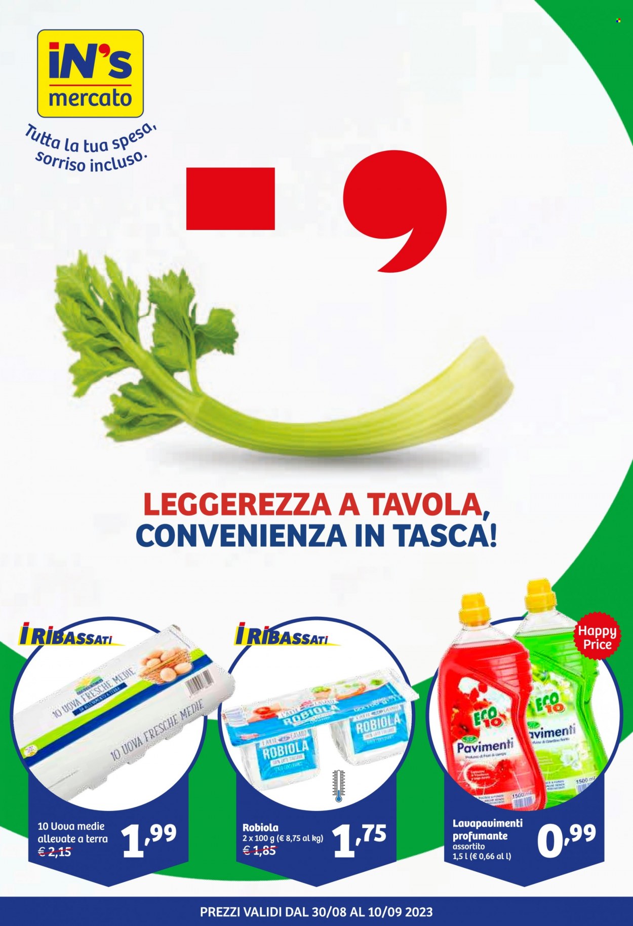 Volantino iN's Mercato - 30/8/2023 - 10/9/2023. Pagina 1