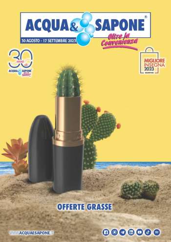 Volantino Acqua & Sapone - 30/8/2023 - 17/9/2023.