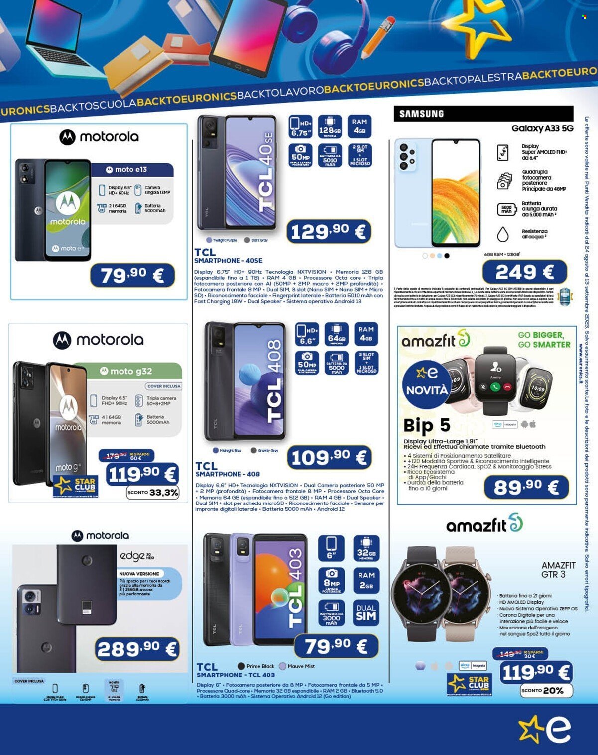 Volantino Euronics - 24/8/2023 - 13/9/2023. Pagina 5