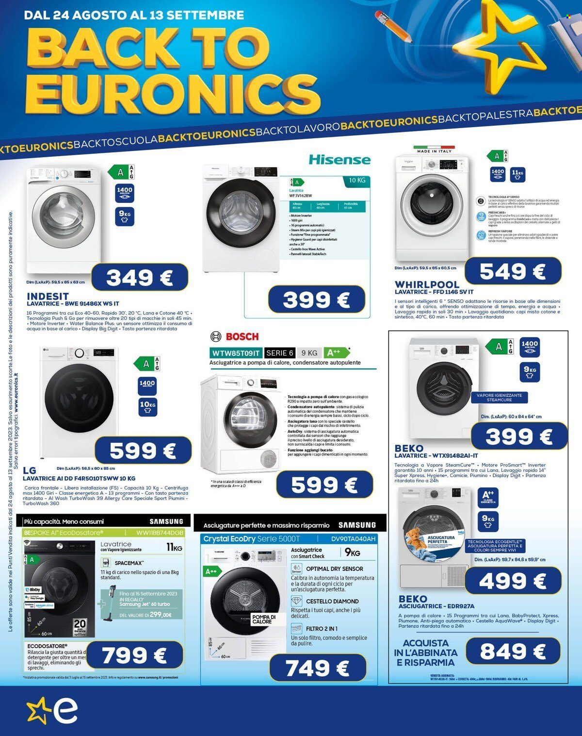 Volantino Euronics - 24/8/2023 - 13/9/2023. Pagina 13
