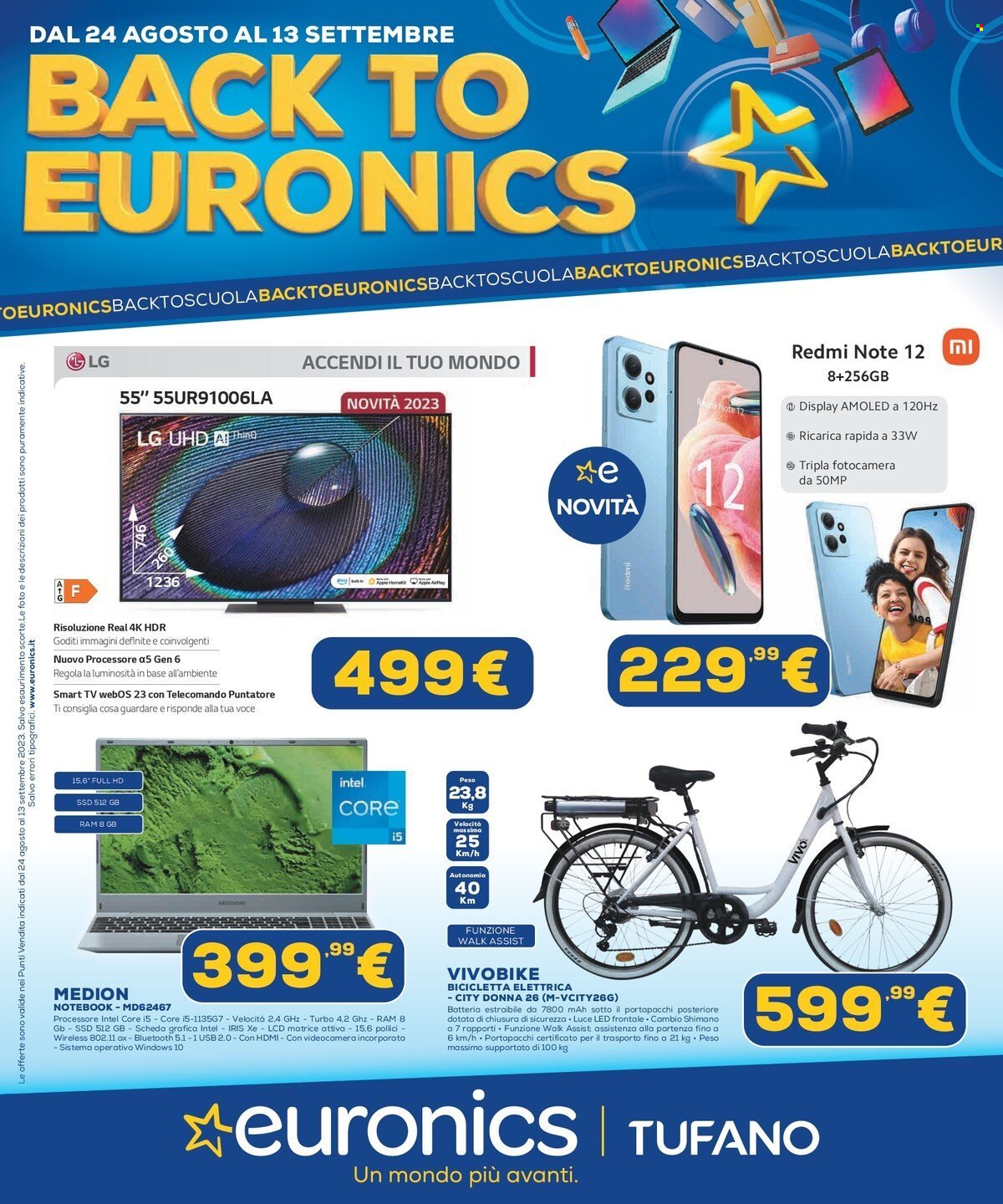 Volantino Euronics - 24/8/2023 - 13/9/2023. Pagina 1