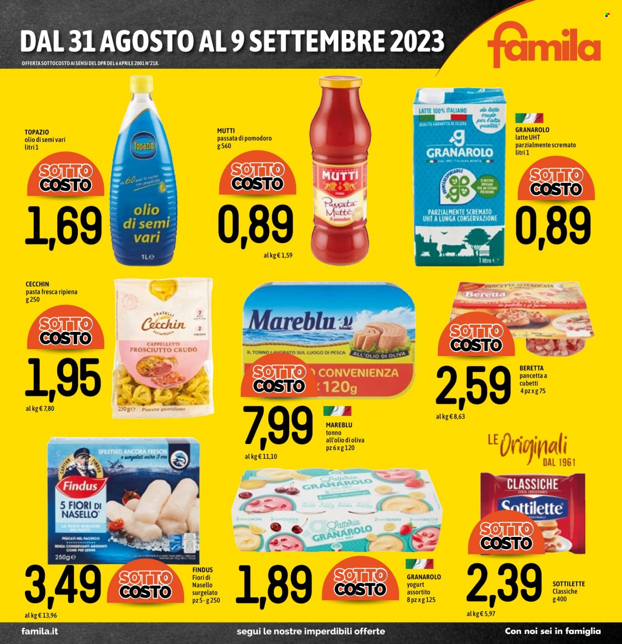Volantino Famila - 31/8/2023 - 13/9/2023. Pagina 7