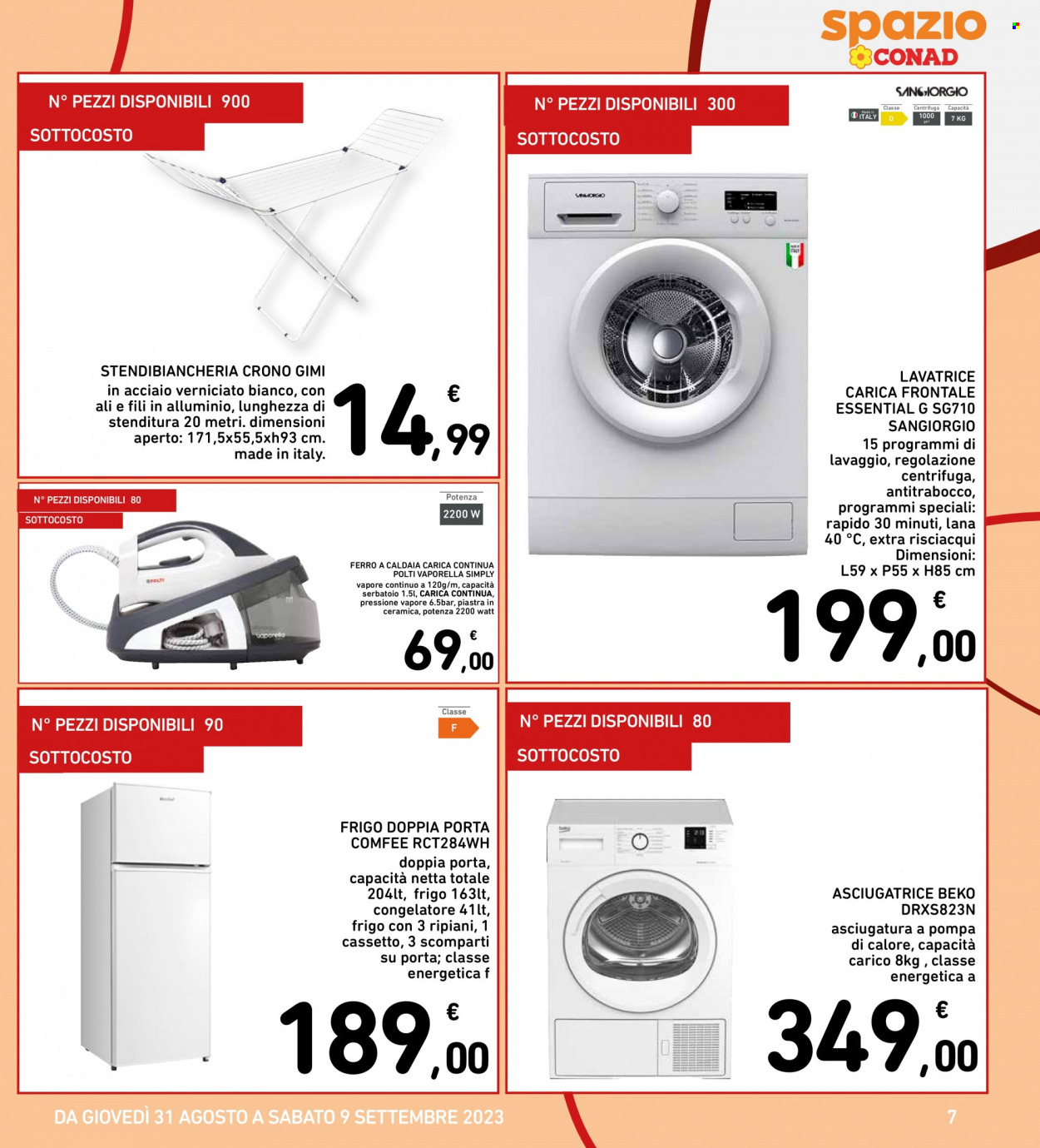 Volantino Spazio Conad - 31/8/2023 - 9/9/2023. Pagina 7