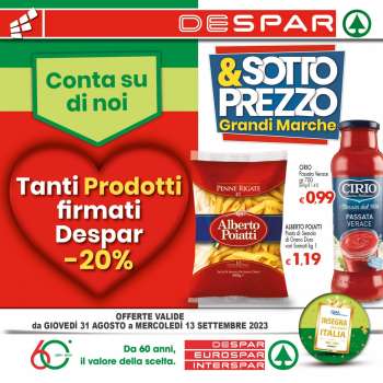 Volantino Eurospar - 31/8/2023 - 13/9/2023.