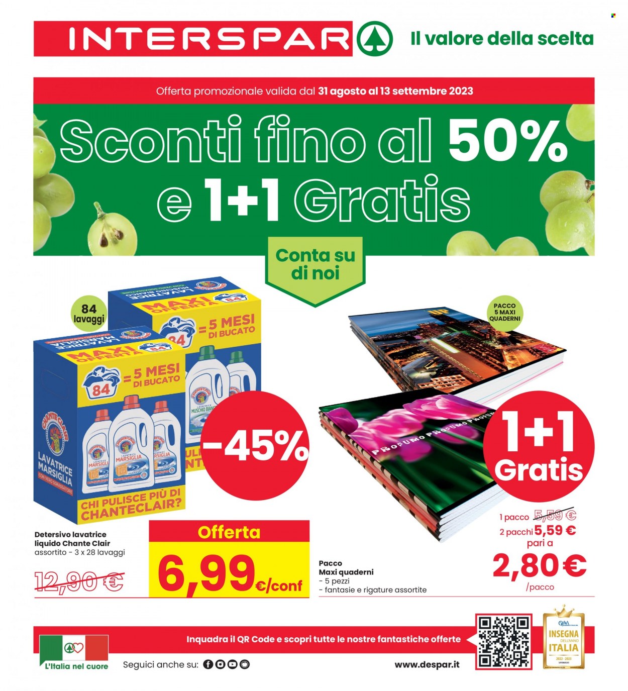 Volantino Interspar - 31/8/2023 - 13/9/2023. Pagina 1