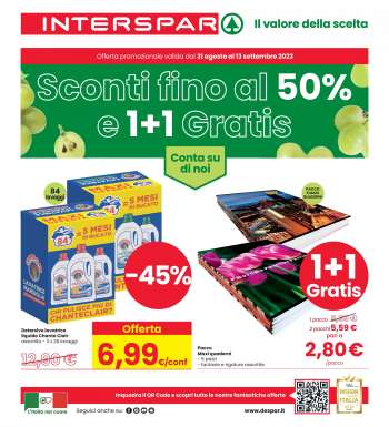 Volantino Interspar - 31/8/2023 - 13/9/2023.