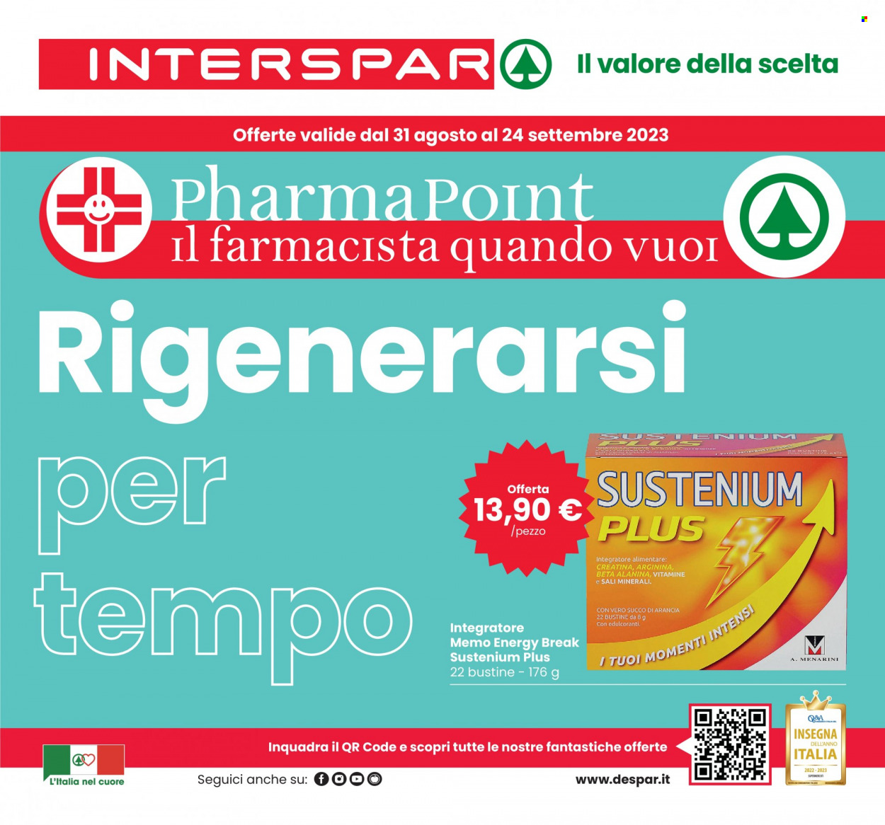 Volantino Interspar - 31/8/2023 - 24/9/2023. Pagina 1
