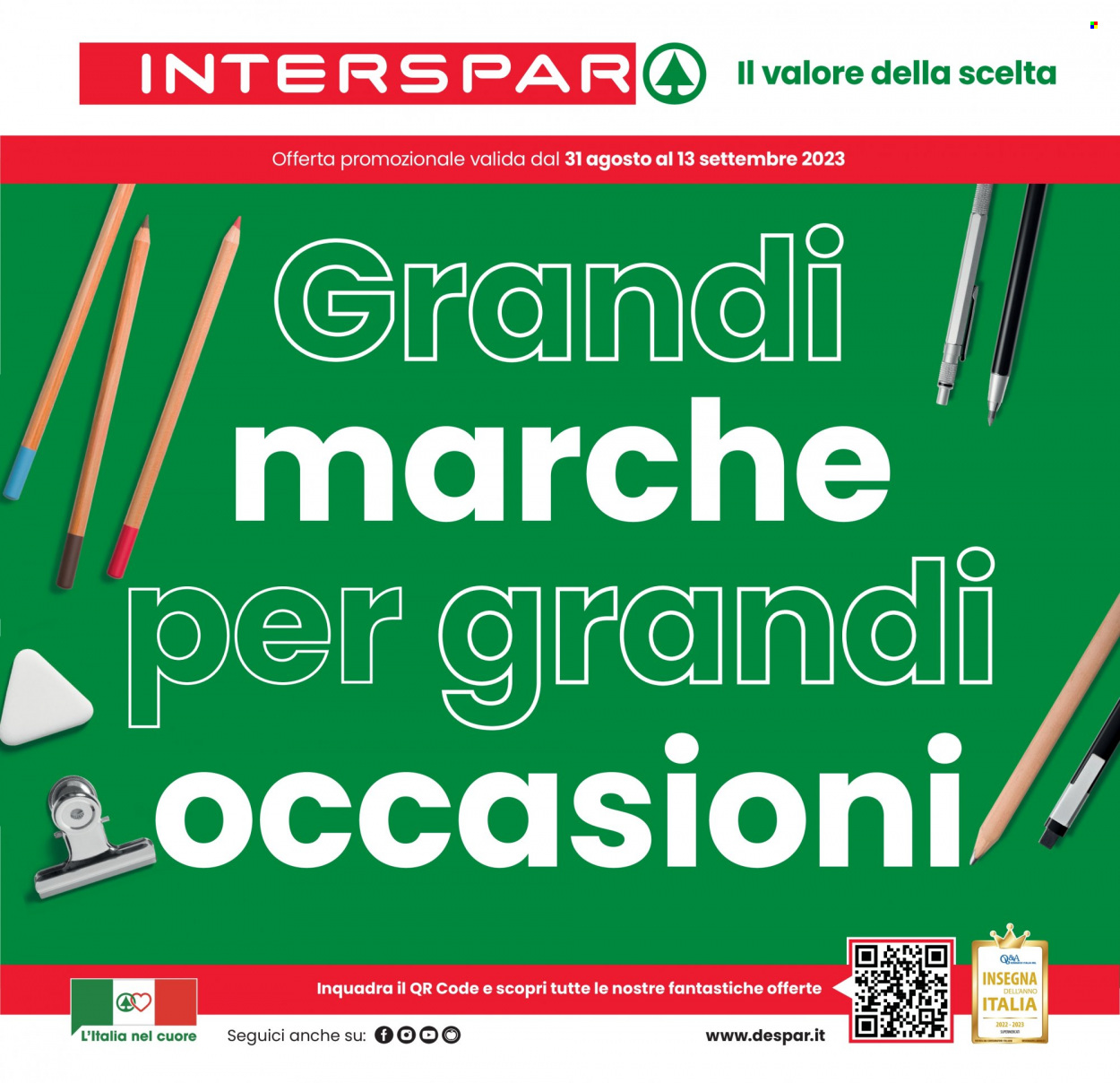 Volantino Interspar - 31/8/2023 - 13/9/2023. Pagina 1