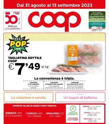 Volantino Coop - 31/8/2023 - 13/9/2023.