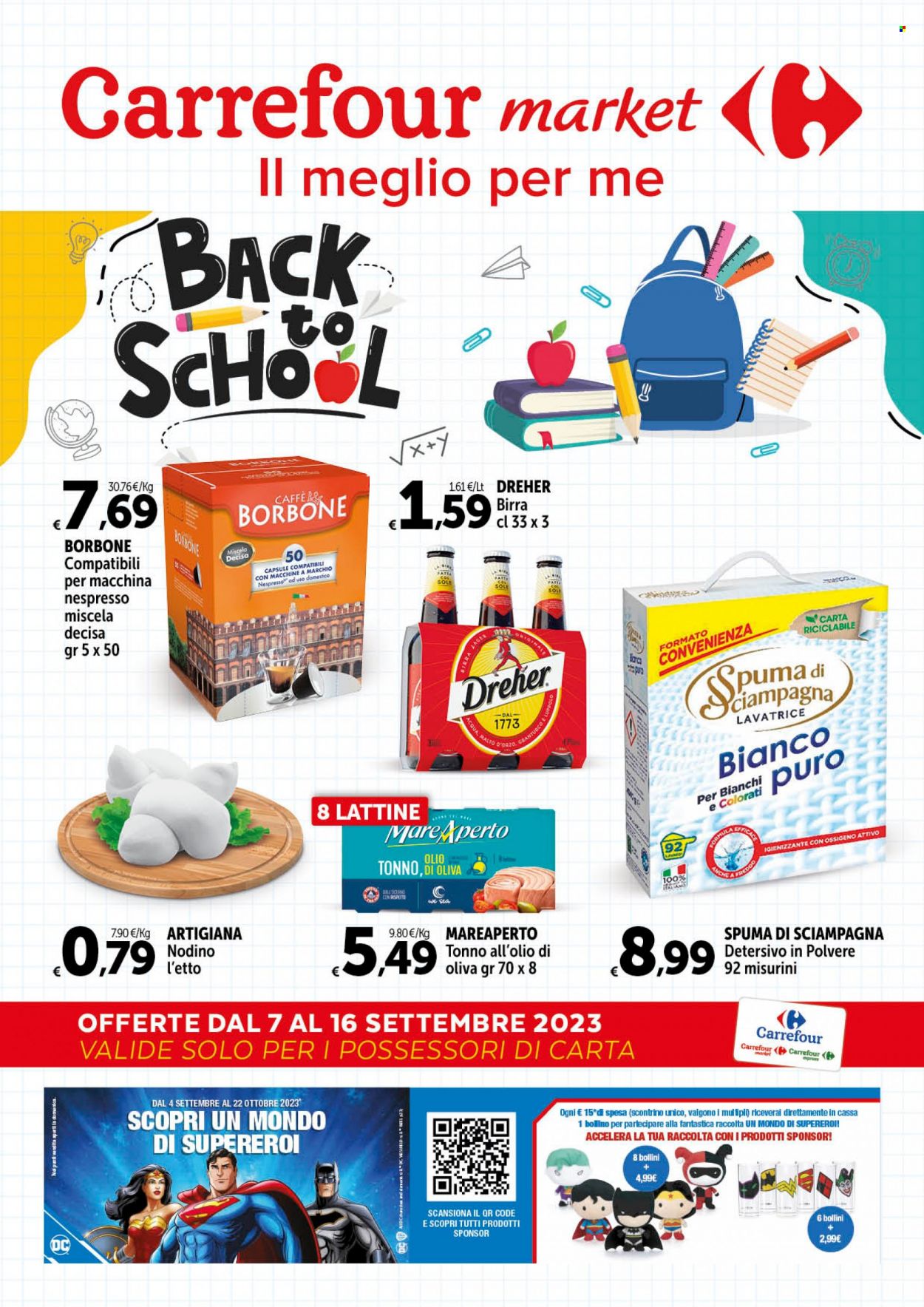 Volantino Carrefour - 7/9/2023 - 16/9/2023. Pagina 1