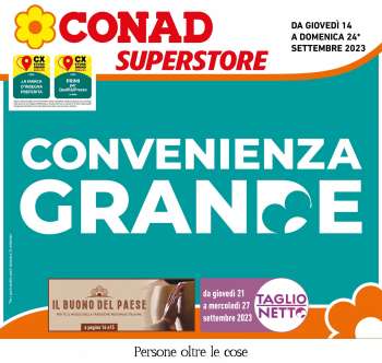 Volantino Conad Superstore - 14/9/2023 - 24/9/2023.