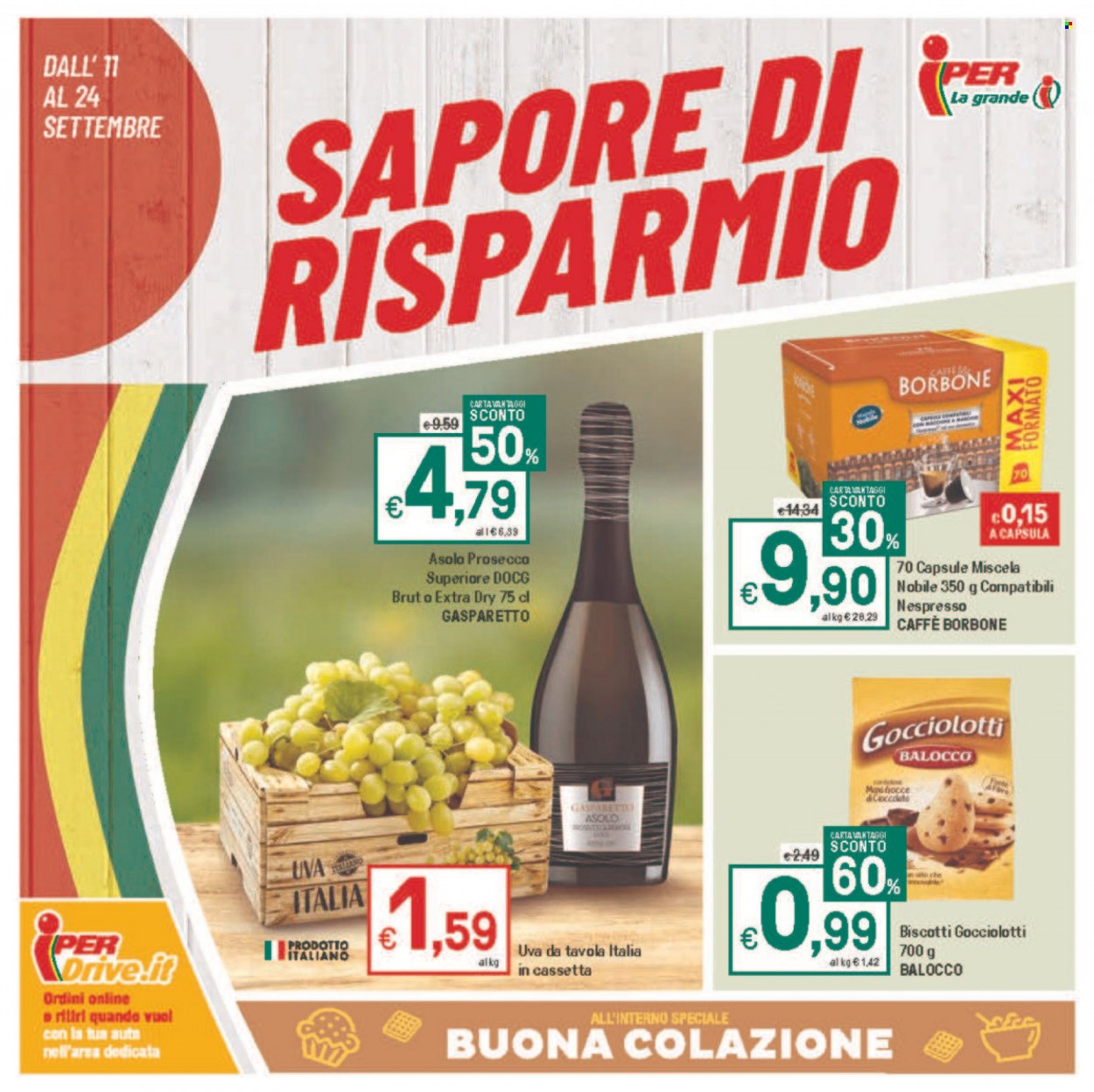 Volantino Iper, La grande i - 11/9/2023 - 24/9/2023. Pagina 1