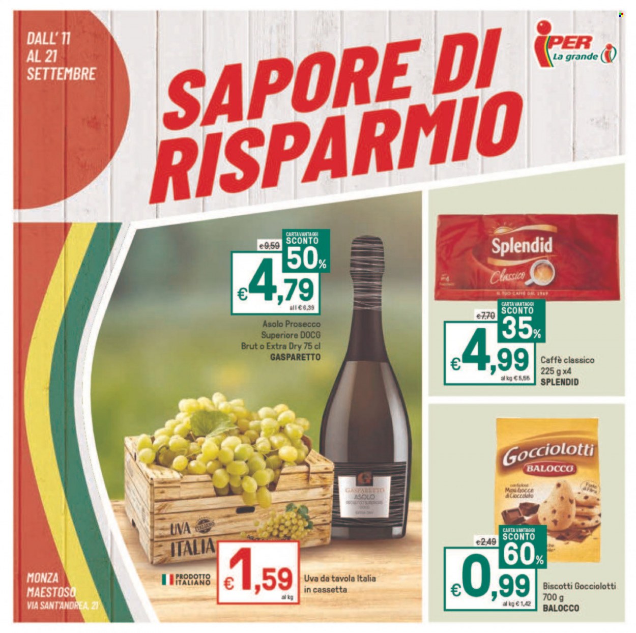 Volantino Iper, La grande i - 11/9/2023 - 21/9/2023. Pagina 1