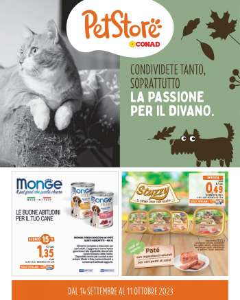 Volantino Pet Store Conad - 14/9/2023 - 11/10/2023.