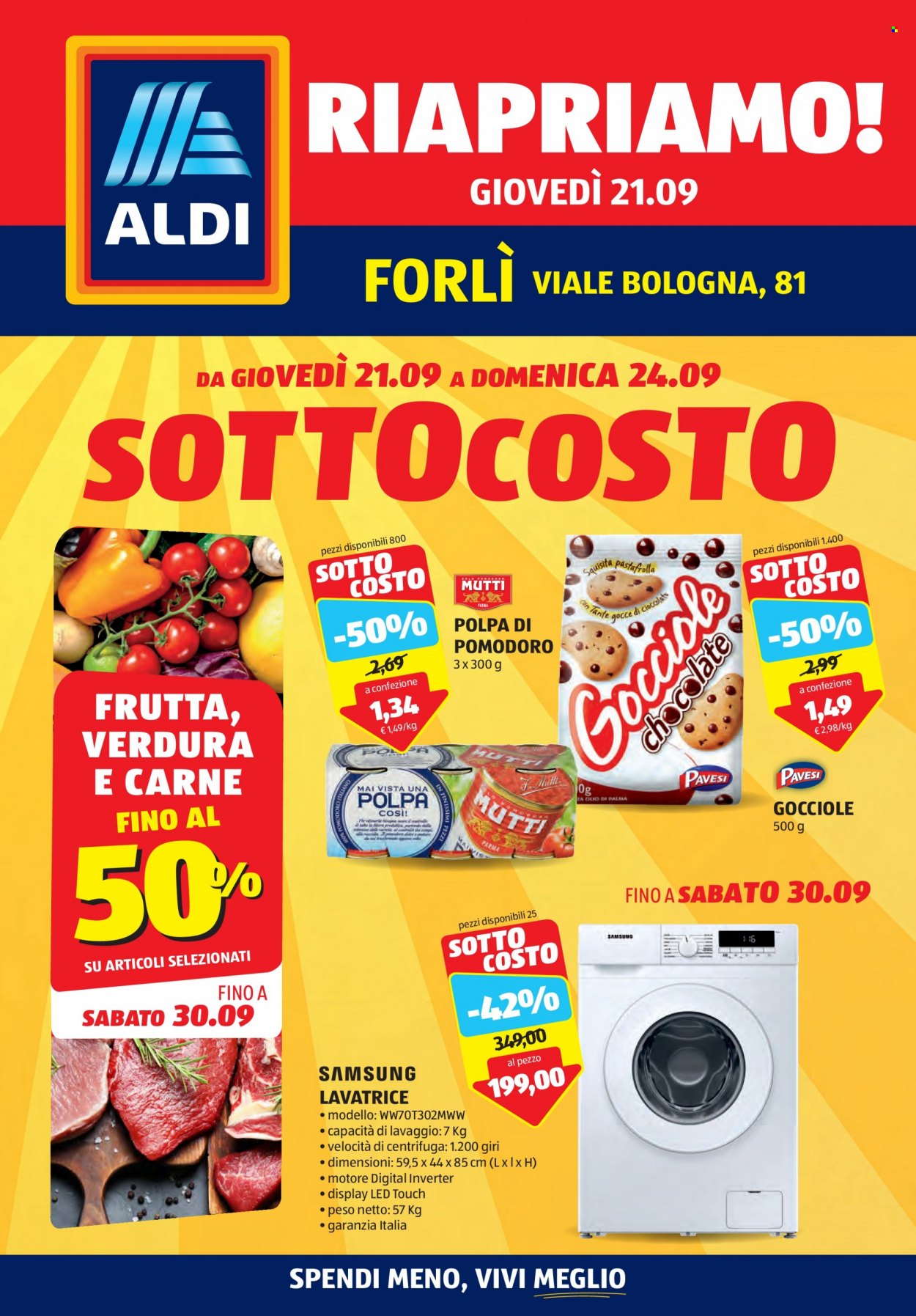 Volantino Aldi - 21/9/2023 - 30/9/2023. Pagina 1