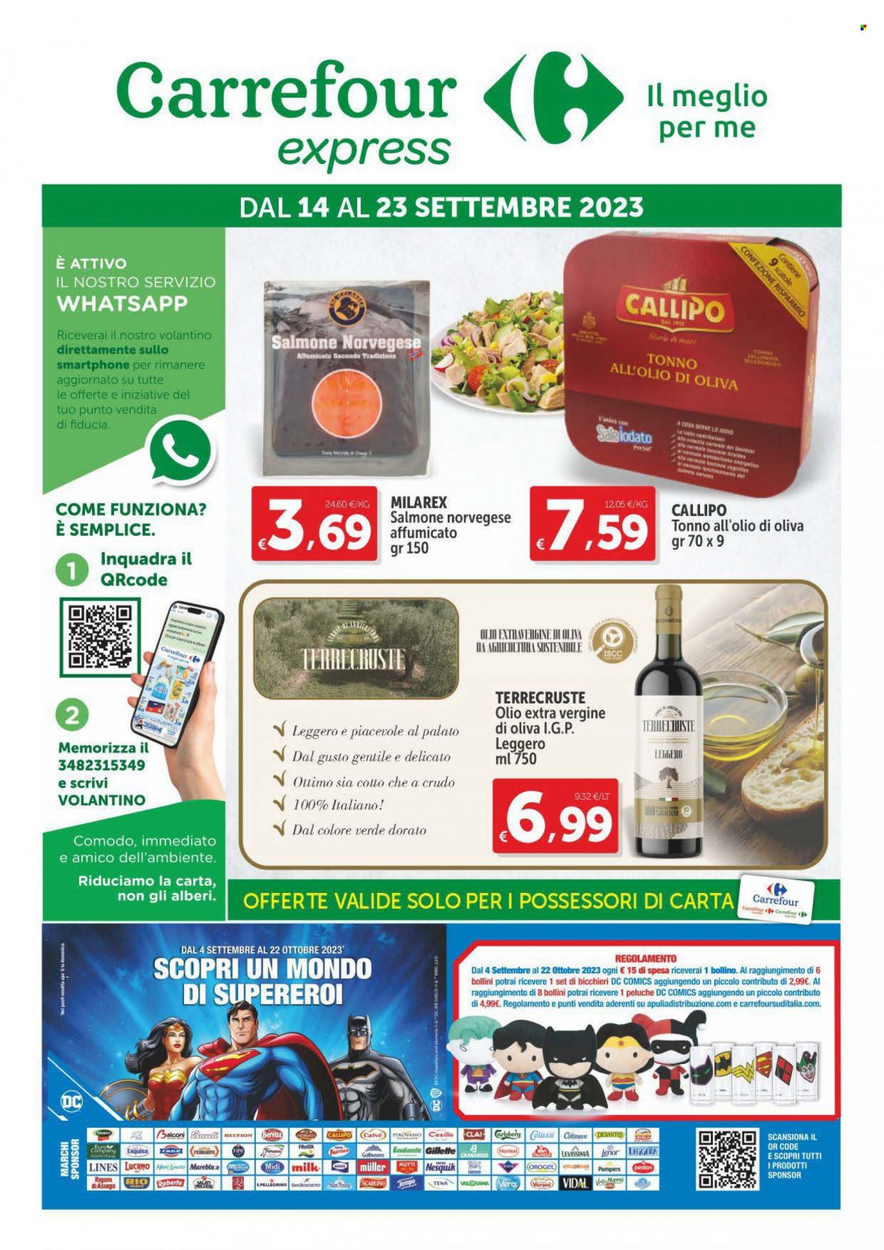 Volantino Carrefour - 14/9/2023 - 23/9/2023. Pagina 1