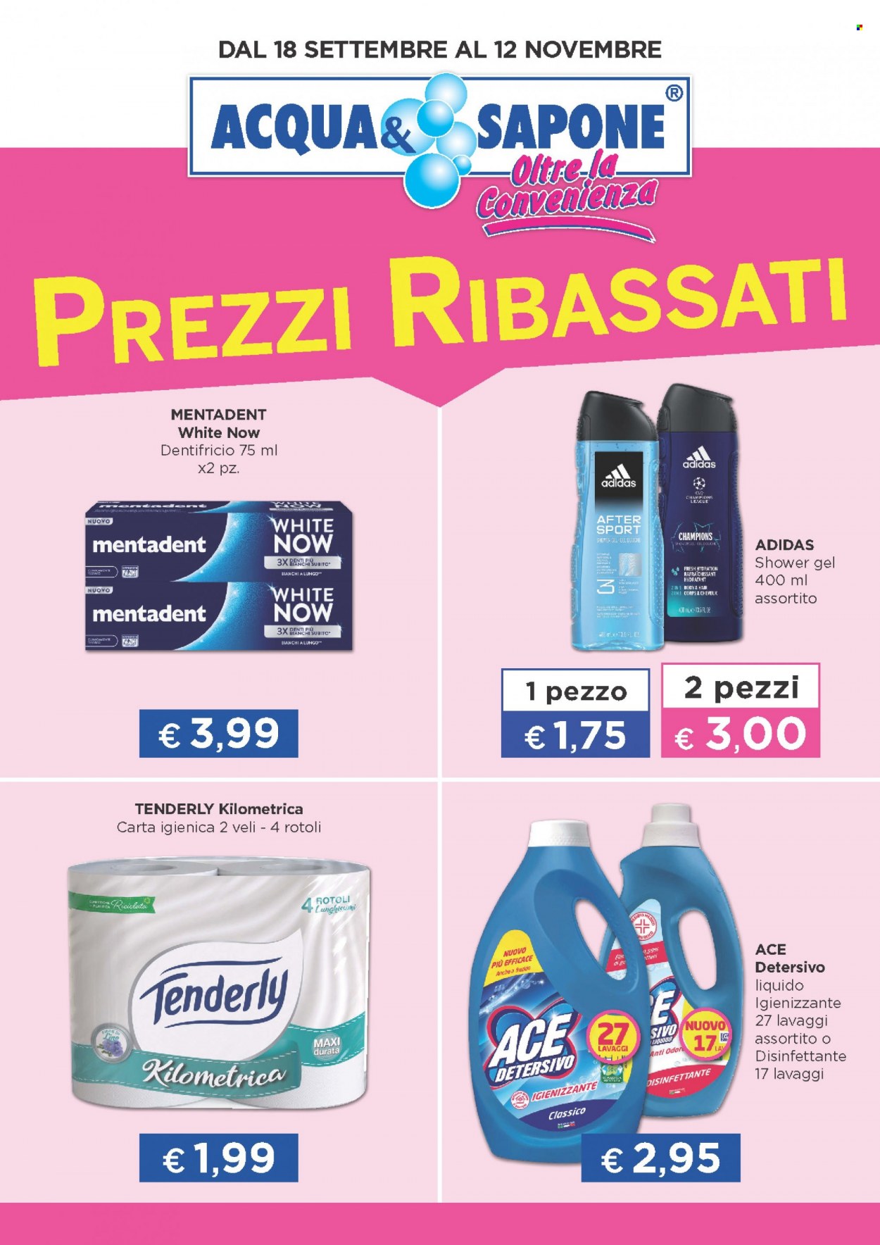 Volantino Acqua & Sapone - 18/9/2023 - 12/11/2023. Pagina 1