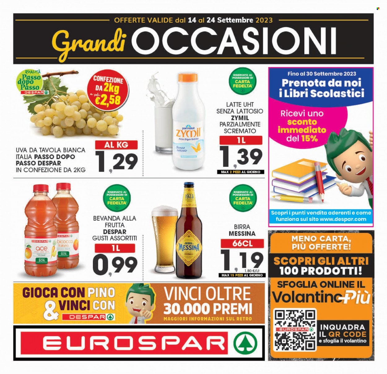 Volantino Eurospar - 14/9/2023 - 24/9/2023. Pagina 1