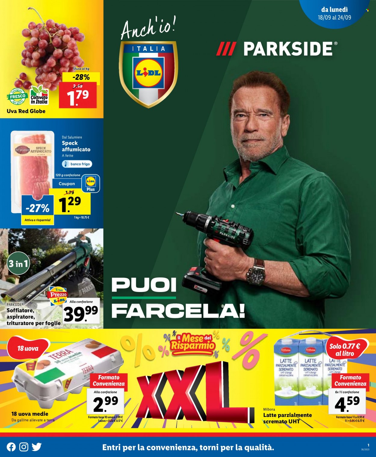 Volantino Lidl - 18/9/2023 - 24/9/2023. Pagina 1