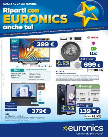 Volantino Euronics - 14/9/2023 - 27/9/2023.