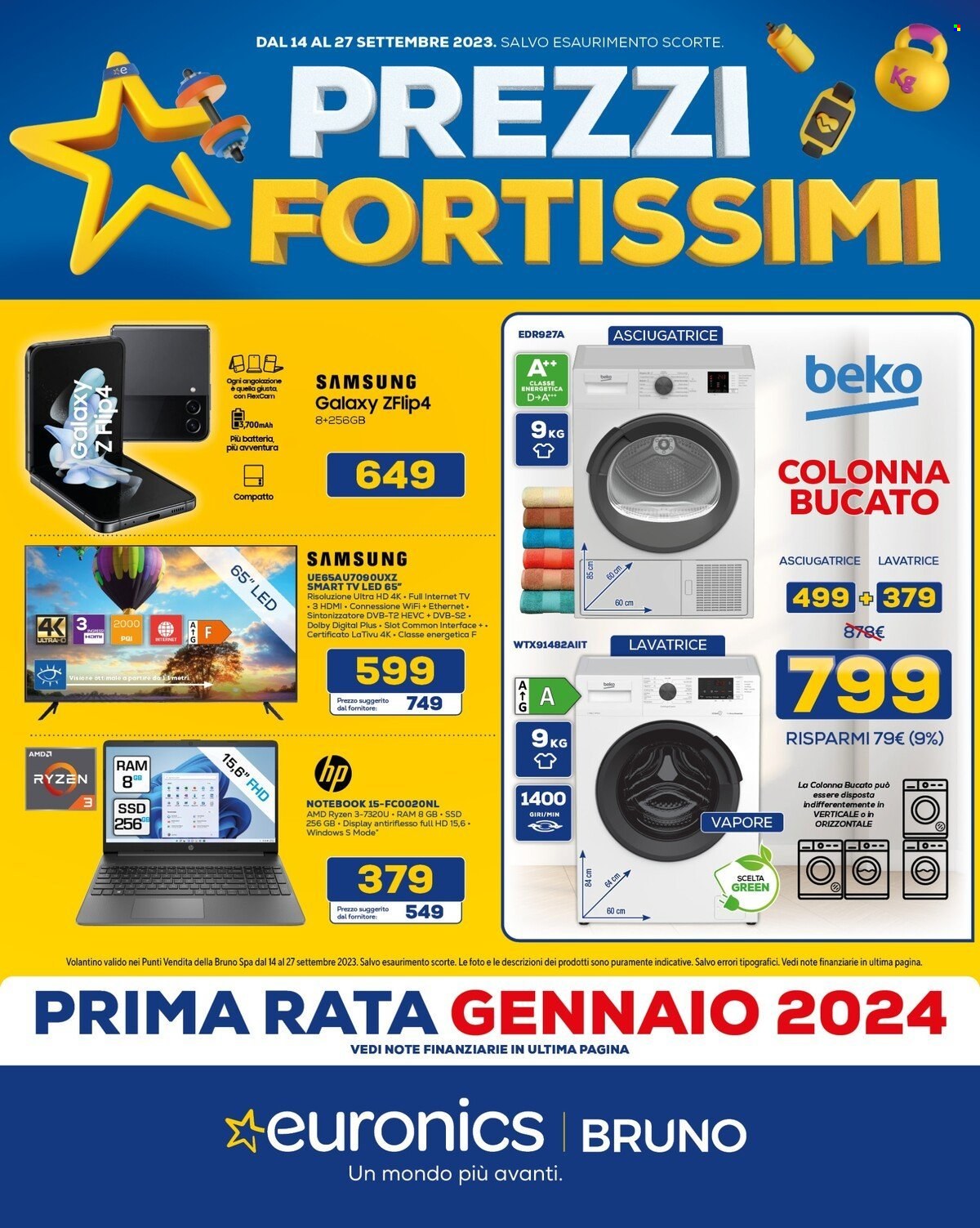 Volantino Euronics - 14/9/2023 - 27/9/2023. Pagina 1