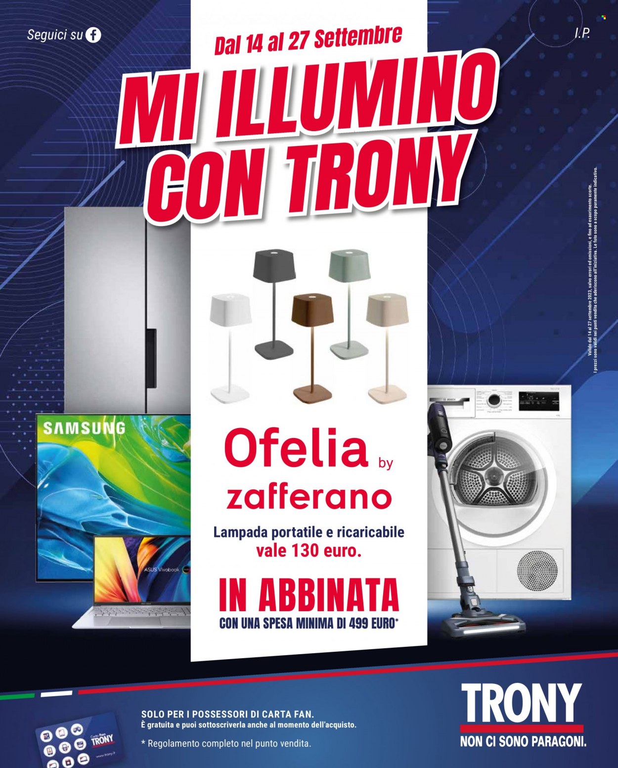 Volantino Trony - 14/9/2023 - 27/9/2023. Pagina 1