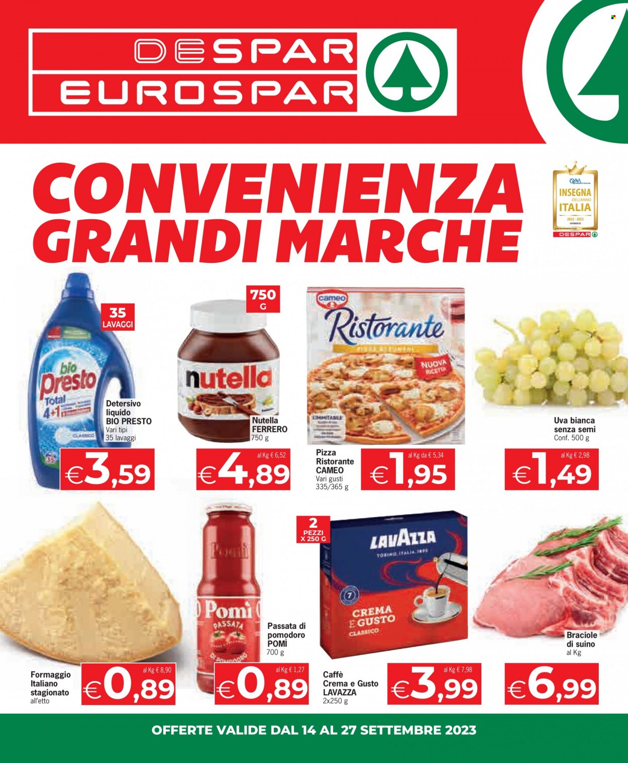 Volantino Eurospar - 14/9/2023 - 27/9/2023. Pagina 1