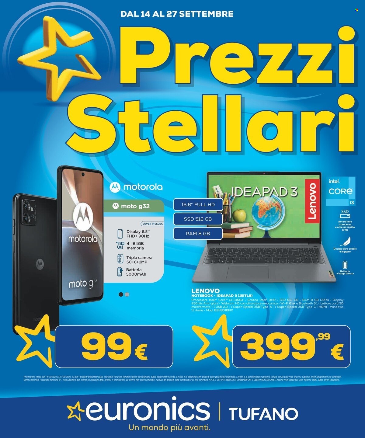 Volantino Euronics - 14/9/2023 - 27/9/2023. Pagina 1