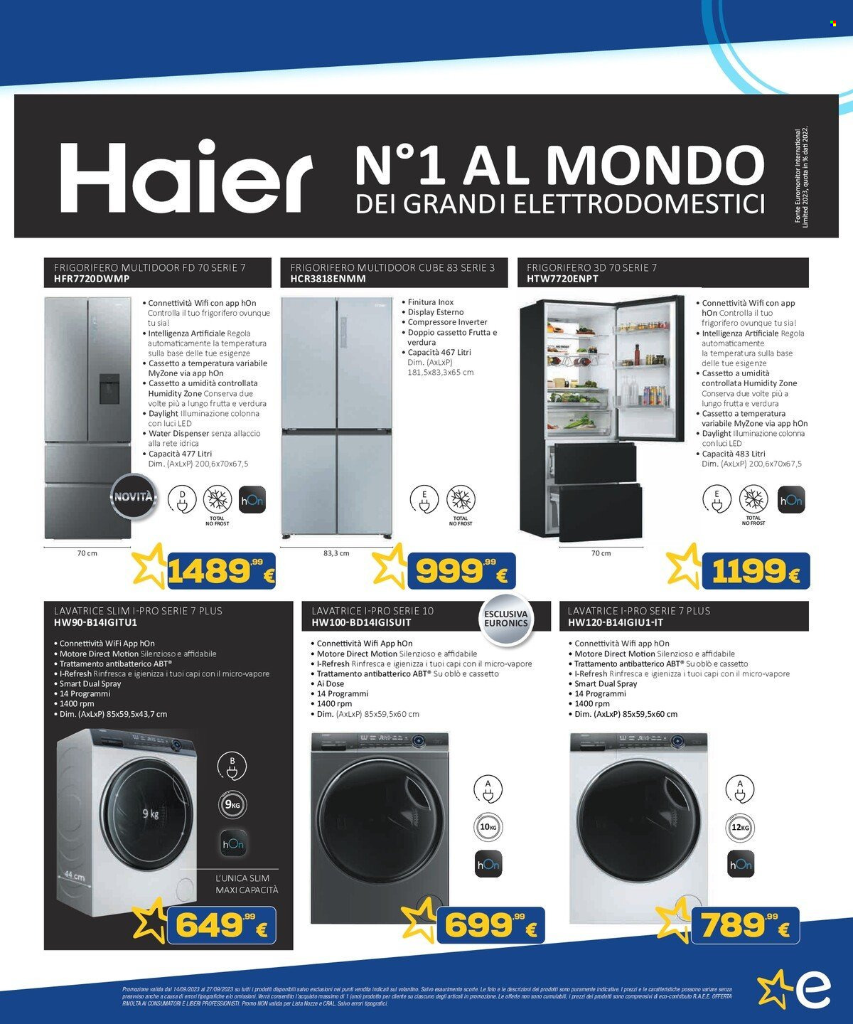 Volantino Euronics - 14/9/2023 - 27/9/2023. Pagina 15