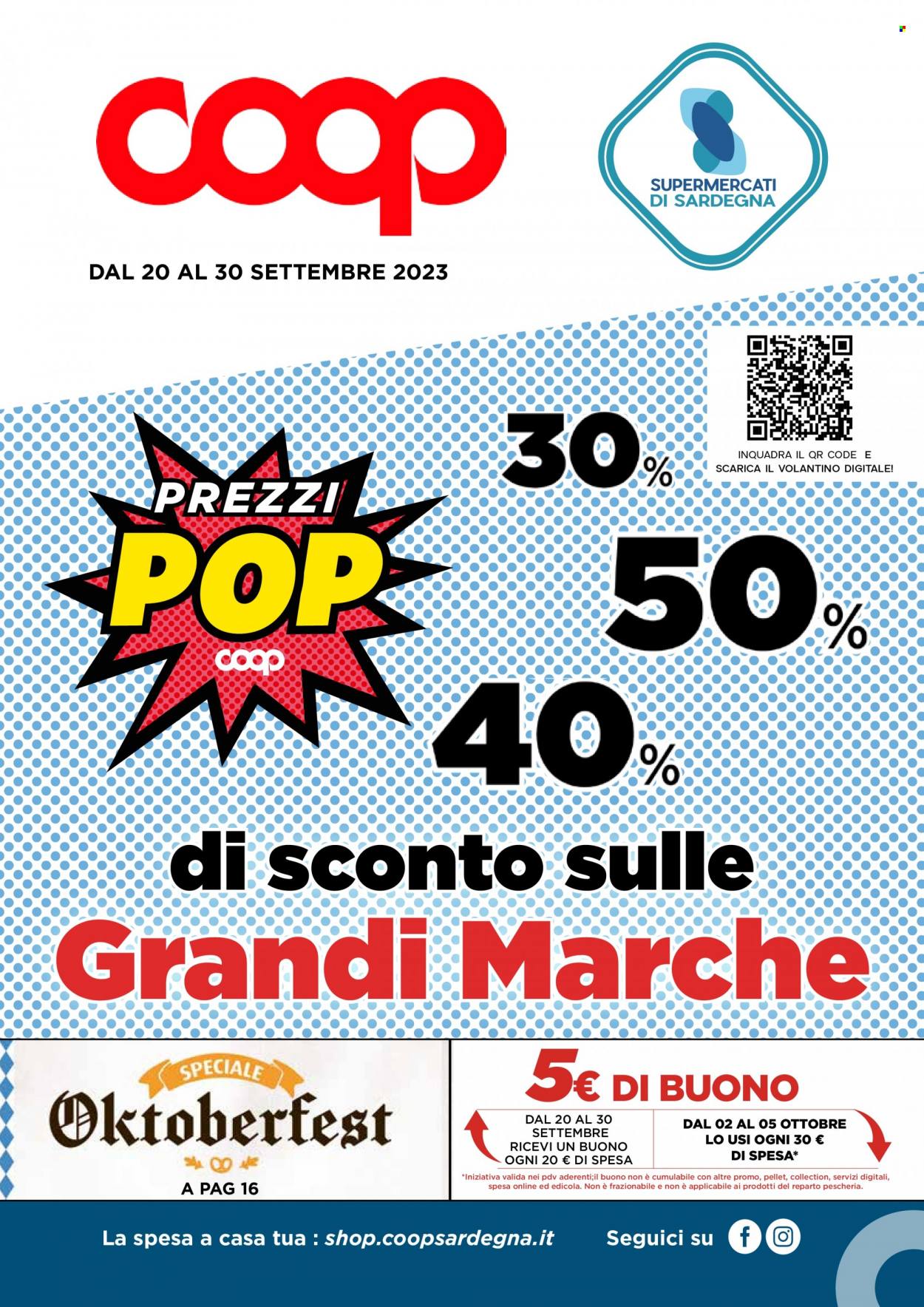 Volantino Coop - 20/9/2023 - 30/9/2023. Pagina 1