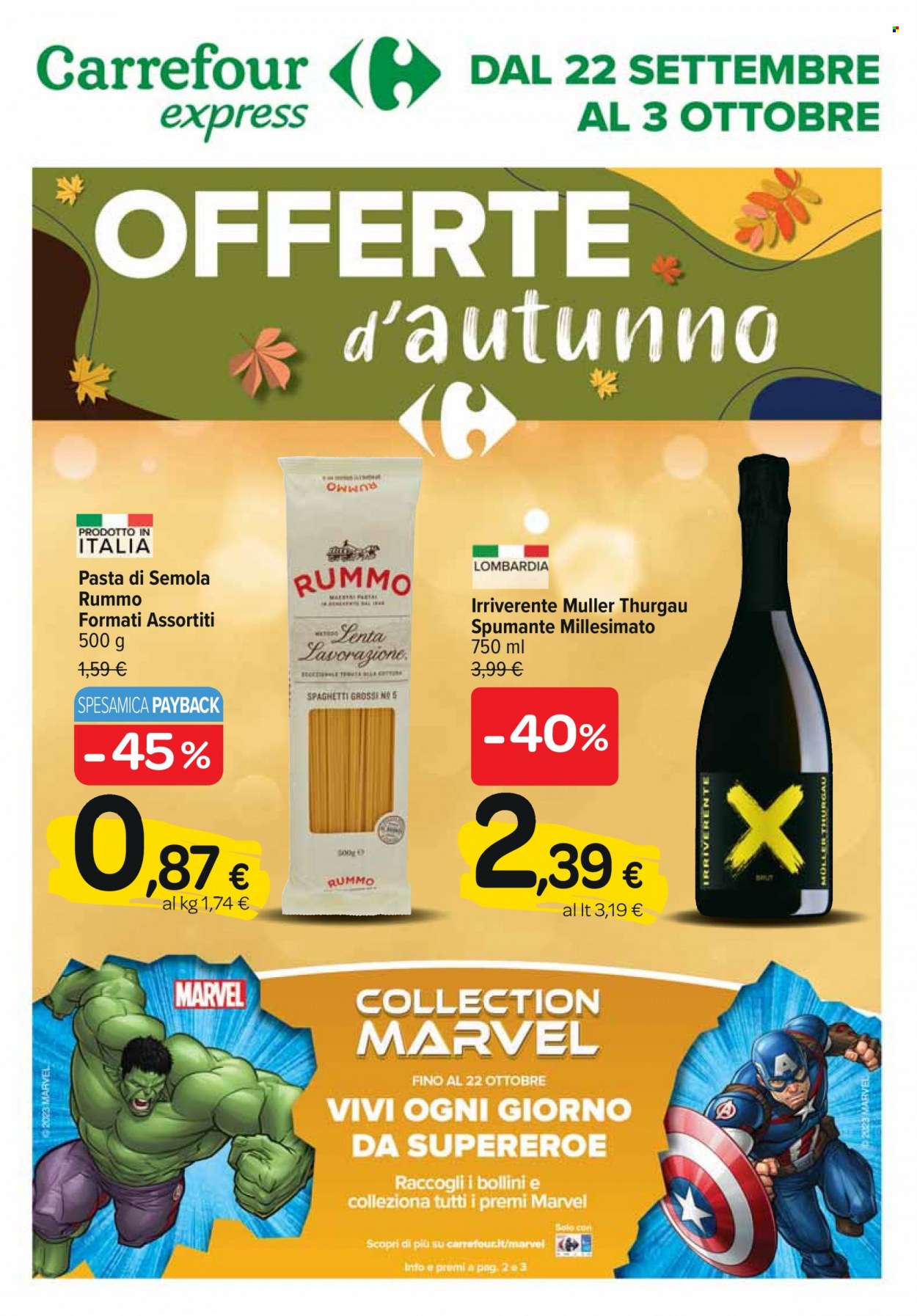 Volantino Carrefour - 22/9/2023 - 3/10/2023. Pagina 1