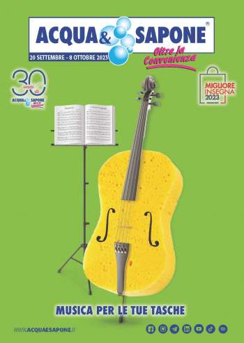 Volantino Acqua & Sapone - 20/9/2023 - 8/10/2023.